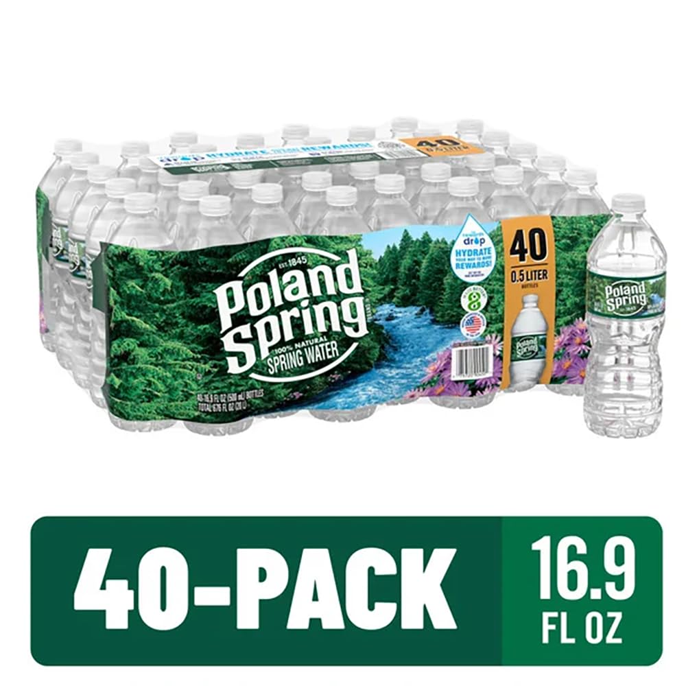 Poland Spring Bottled Water, 40 Count