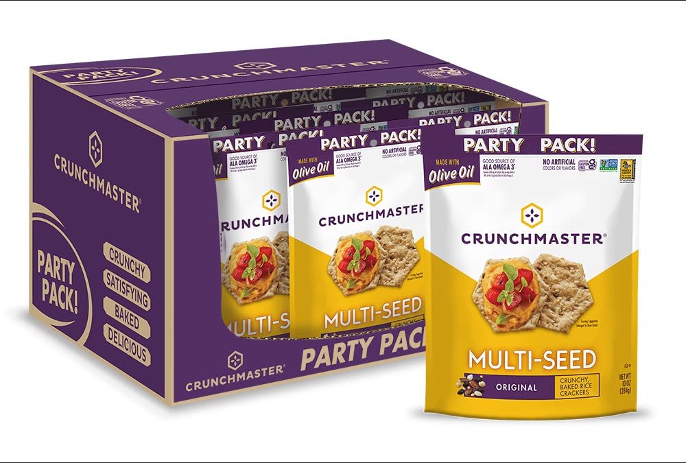 Crunchmaster Gluten-Free Multi-Seed Original Cracker Party Pack 9oz.(Pack of 12)