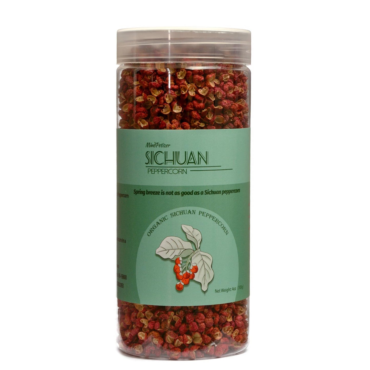 Sichuan Peppercorns Whole Organic 4Oz-Authentic Szechuan Red Peppercorns For Grinder Refill Fresh Strong Flavor Seasoning For Chinese Dishes Mapo Tofu Kung Pao Chicken Less Seed(113G)