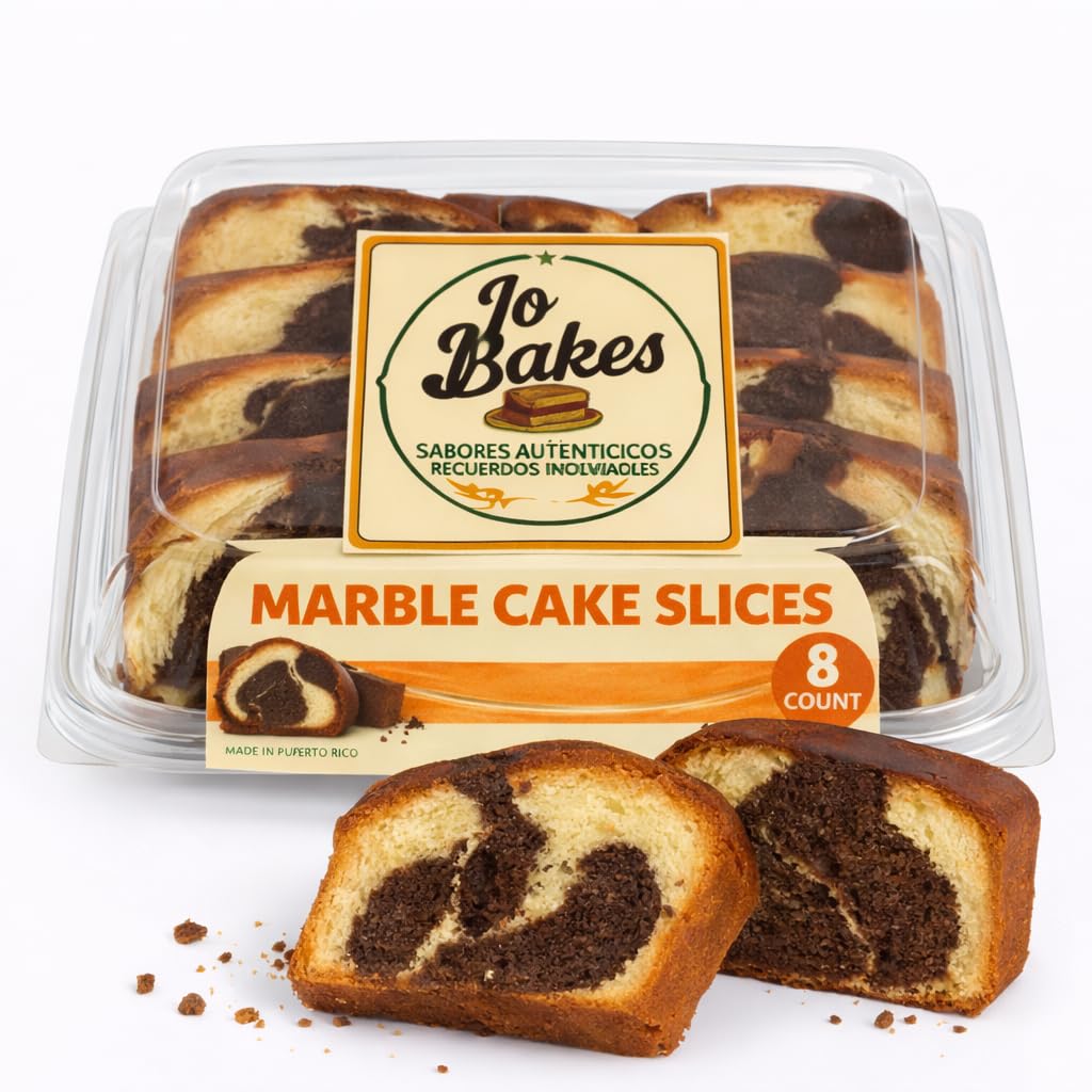 Marble Pound Cake Slices - 8 Count Pack - JO BAKES - Fresh Bakery Style
