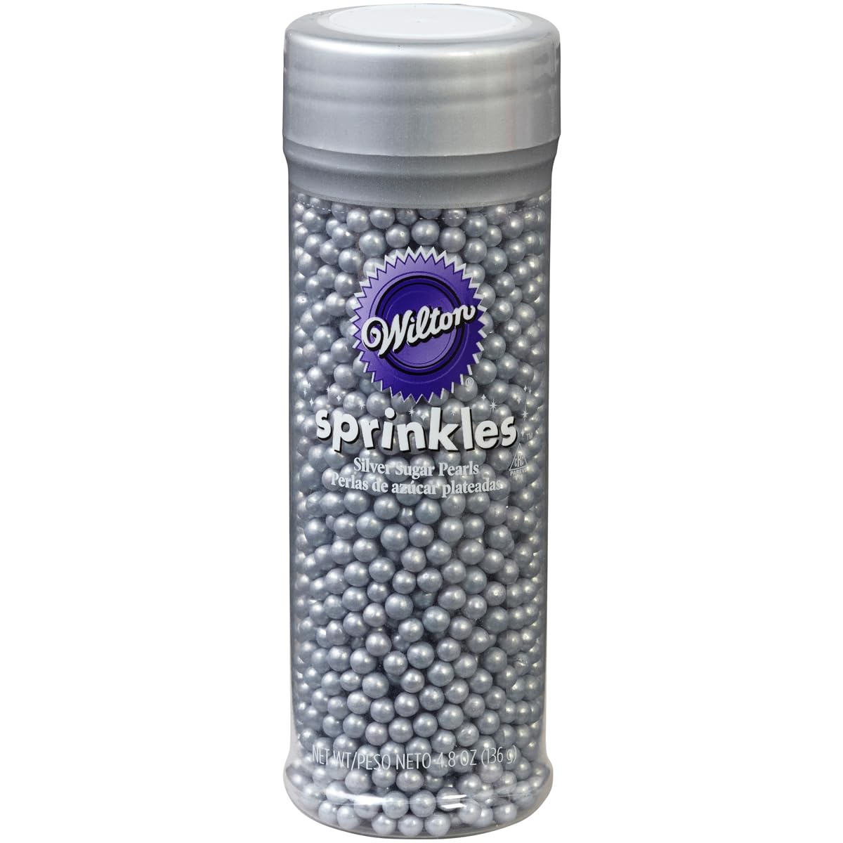 Wilton Decorating Sugar Pearls, 5 oz., Silver