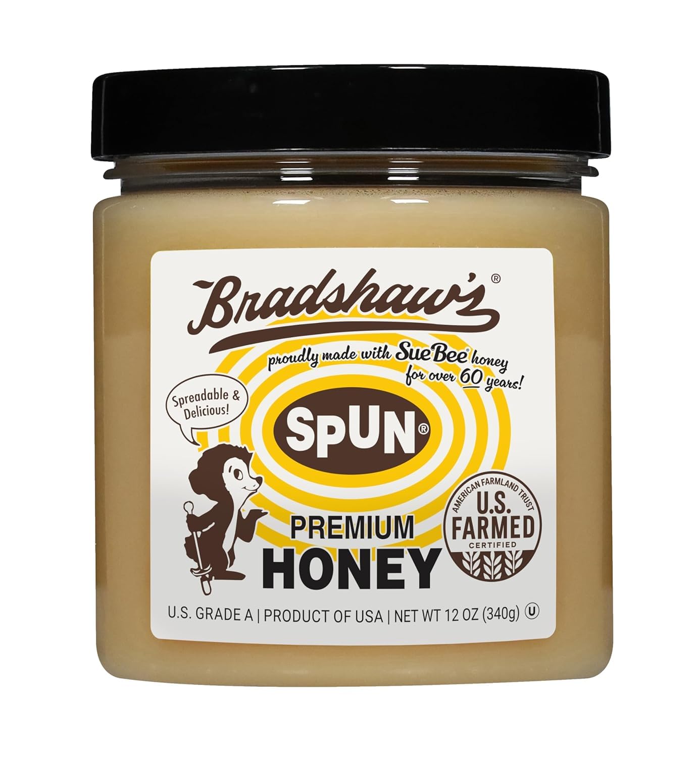 Bradshaws Spun Top-Grade Honey 12 Ounce (Pack Of 4)