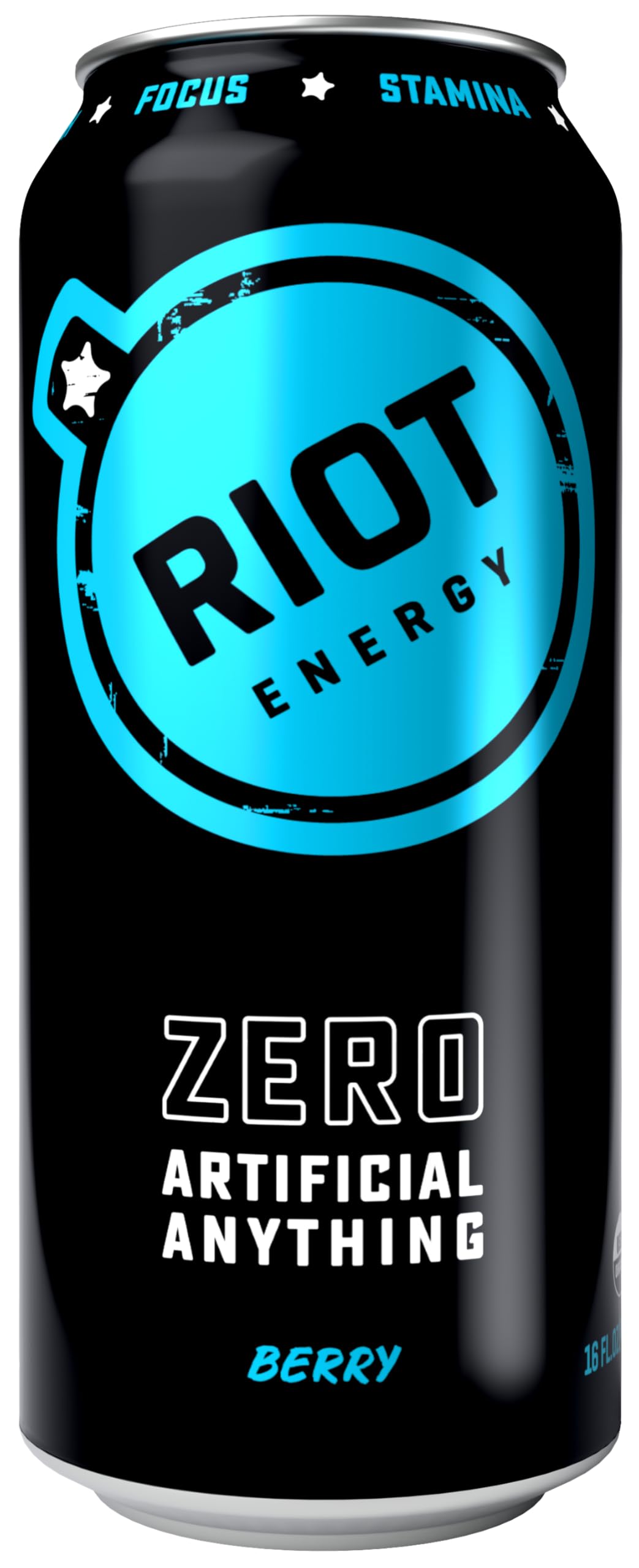Riot Clean Energy Drink Berry Organic No Sugar Added Made With Real Fruit 100Mg L-Theanine 16 Fl Oz