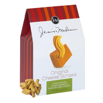 J&M Foods Cheese Straws, Aged Cheddar, Family Favorite Snack, 2.5 oz, 1 Pack