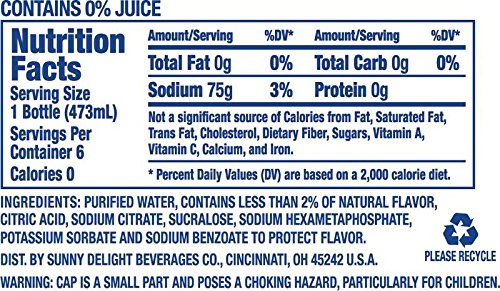 Fruit2O Flavored Water, Zero Calorie, G , 96 Fl Oz, Pack of 4