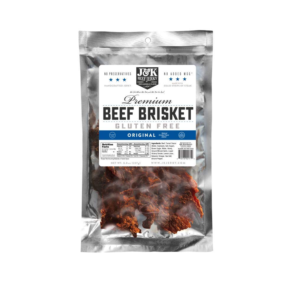 J&K Jerky Original Beef Jerky - Hand Crafted Small Batch American Made Slab Beef Jerky Snack