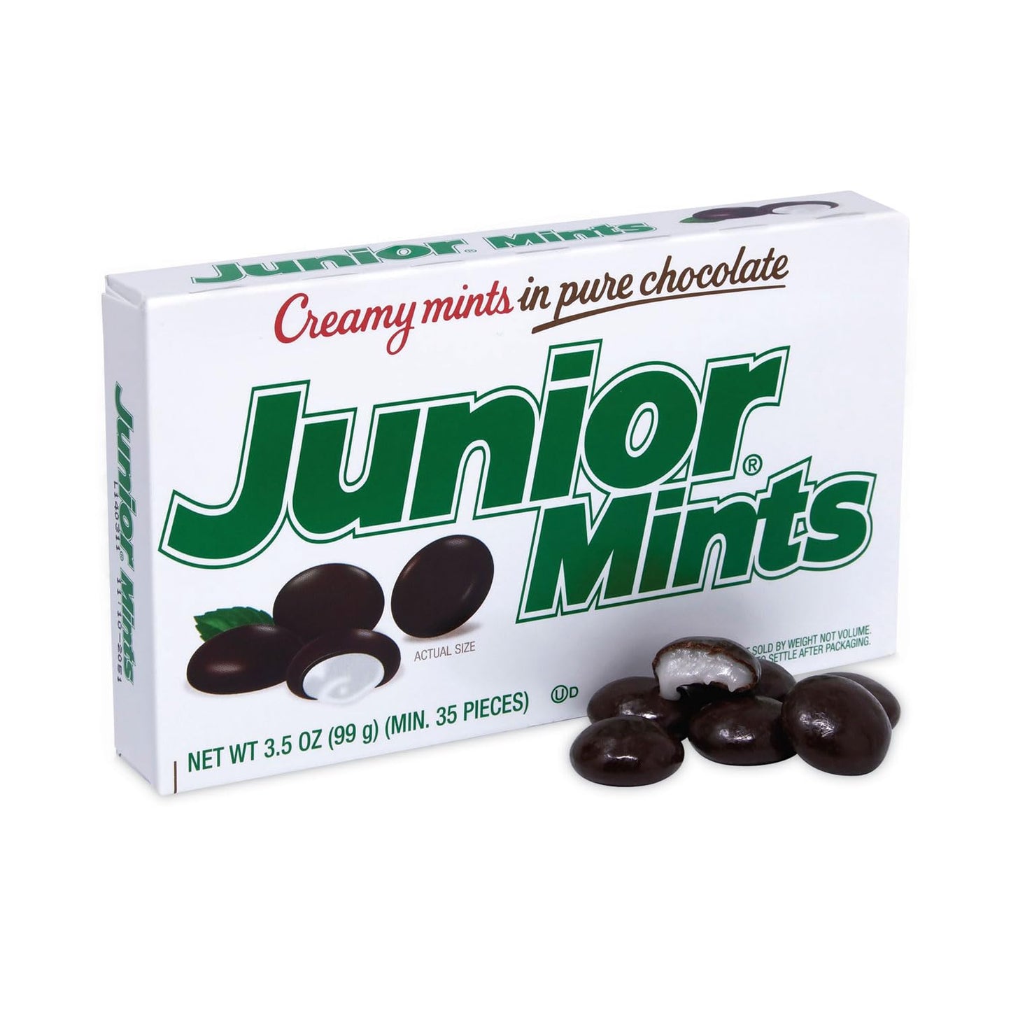 Junior Mints Mint Dark Chocolate Pieces, 4 Oz, 12/Box (209-00093)