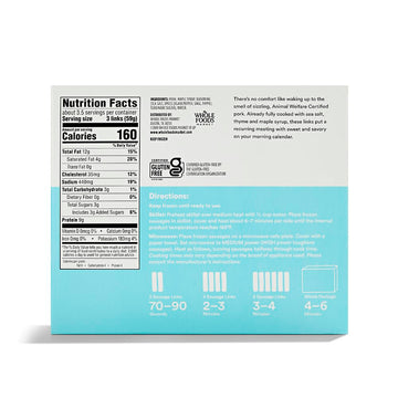 365 Everyday Value Pork & Maple Breakfast Sausage Links, (approximately 10 links), (Frozen), 7 oz