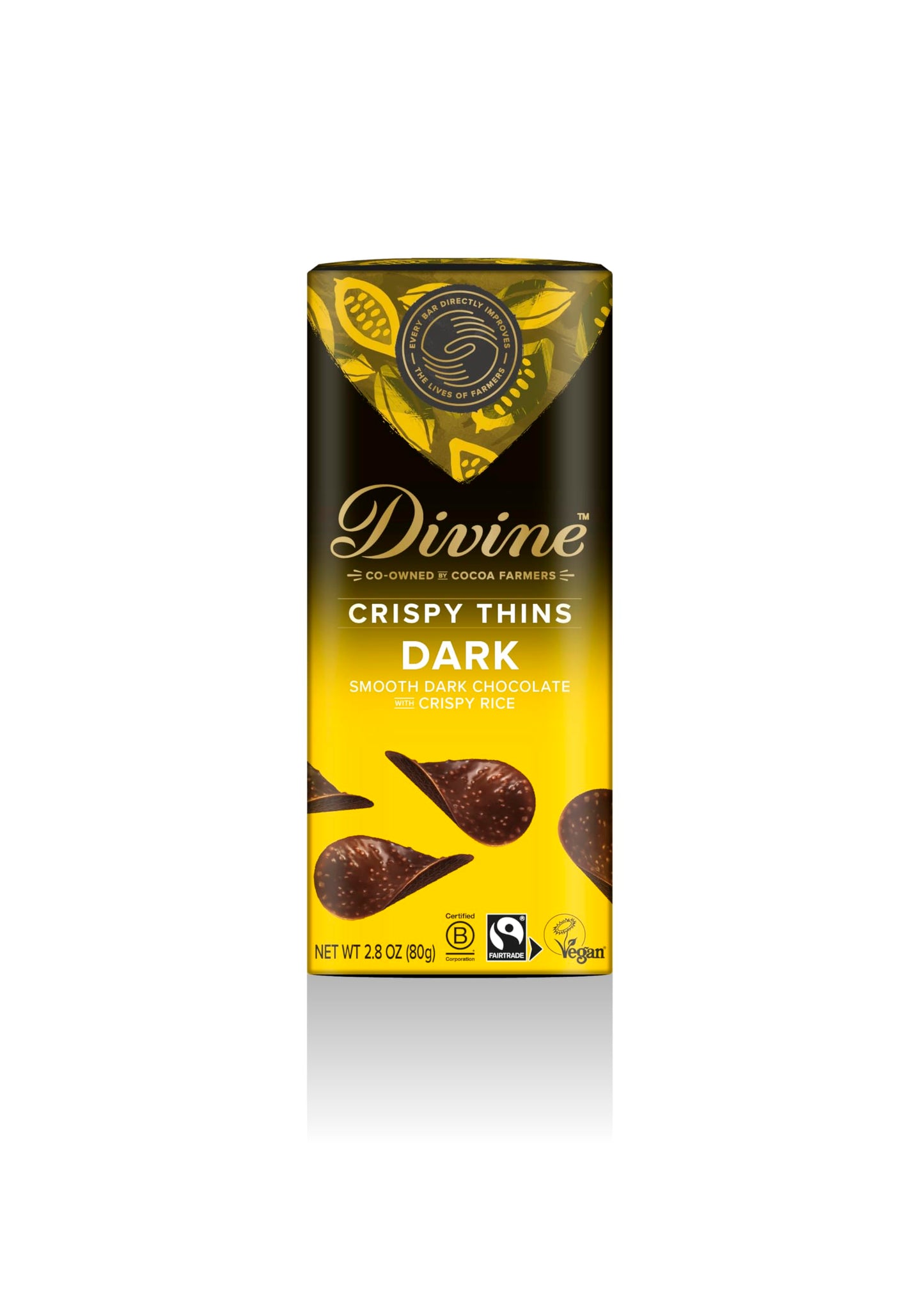 Divine Chocolate - Dark Chocolate Crispy Thins