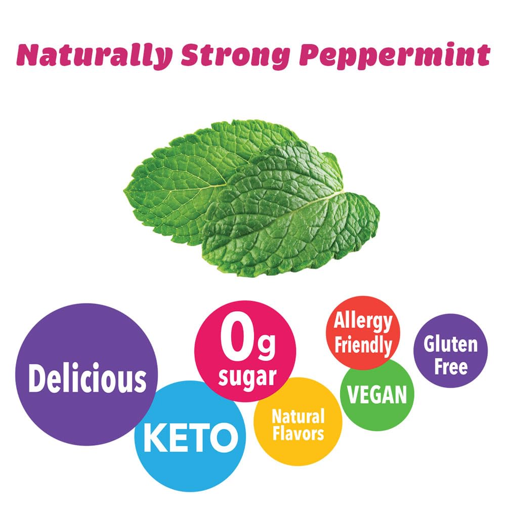 Zollipops Drops Peppermint Vegan 3oz - Dental-Friendly Treats with Xylitol for Guilt-Free Indulgence and Fresh Breath (Pack of 2