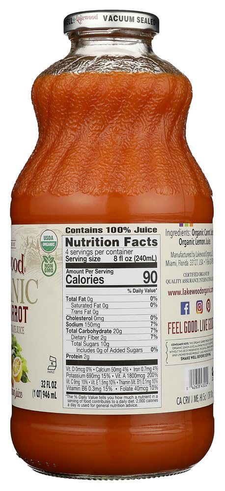 Lakewood - Organic Pure Carrot Juice - 32 oz