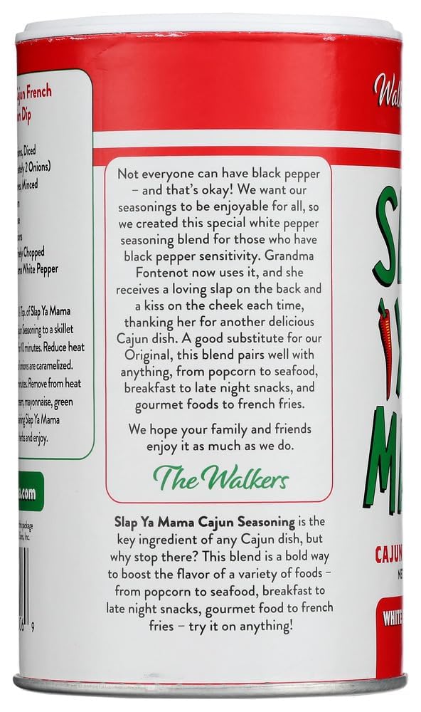 One 8 oz Slap Ya Mama Cajun Seasoning White Pepper Blend