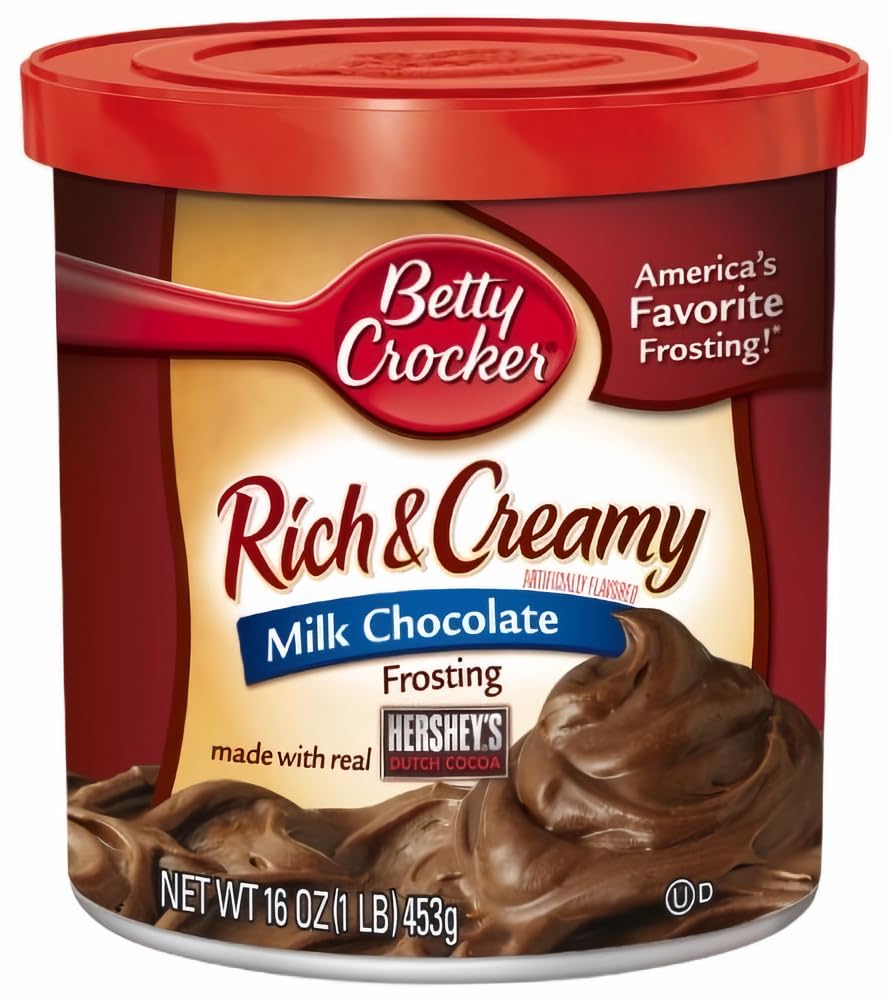Betty Crocker, Rich & Creamy Frosting, Milk Chocolate, 16oz Tub (Pack of 3)