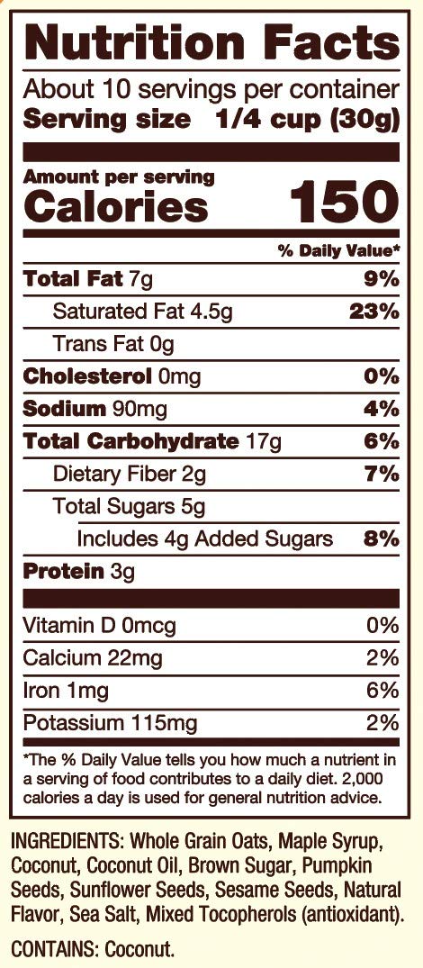 Bobs Red Mill Homestyle Maple Sea Salt Granola, 11 Oz