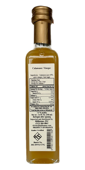 Huilerie Beaujolaise Calamansi Vinegar, 100ml (3.4 fl oz), Pack of 1
