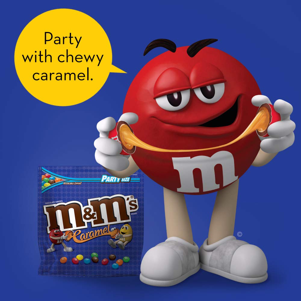 M&M'S Caramel Milk Chocolate Candy Bulk Pack, Party Size, 34 Oz Bag