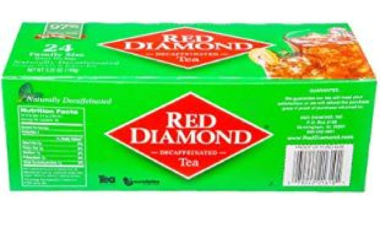 Decaf Iced Tea Bags, Quart Size, 24 Count by Red Diamond
