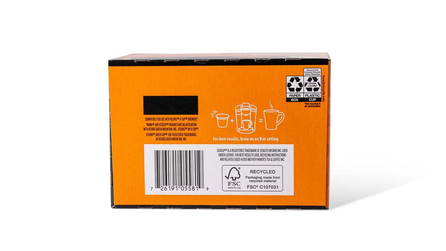 WAWA Decaf Mild Roast Coffee Pods, 12 Count Box, Single Serve
