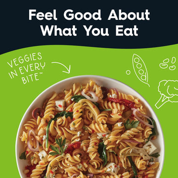 Veggiecraft Farms Rotini Pasta - NEW IMPROVED RECIPE - Protein Pasta, Lentil Pasta w/Cauliflower & Peas, High Protein Noodles, L