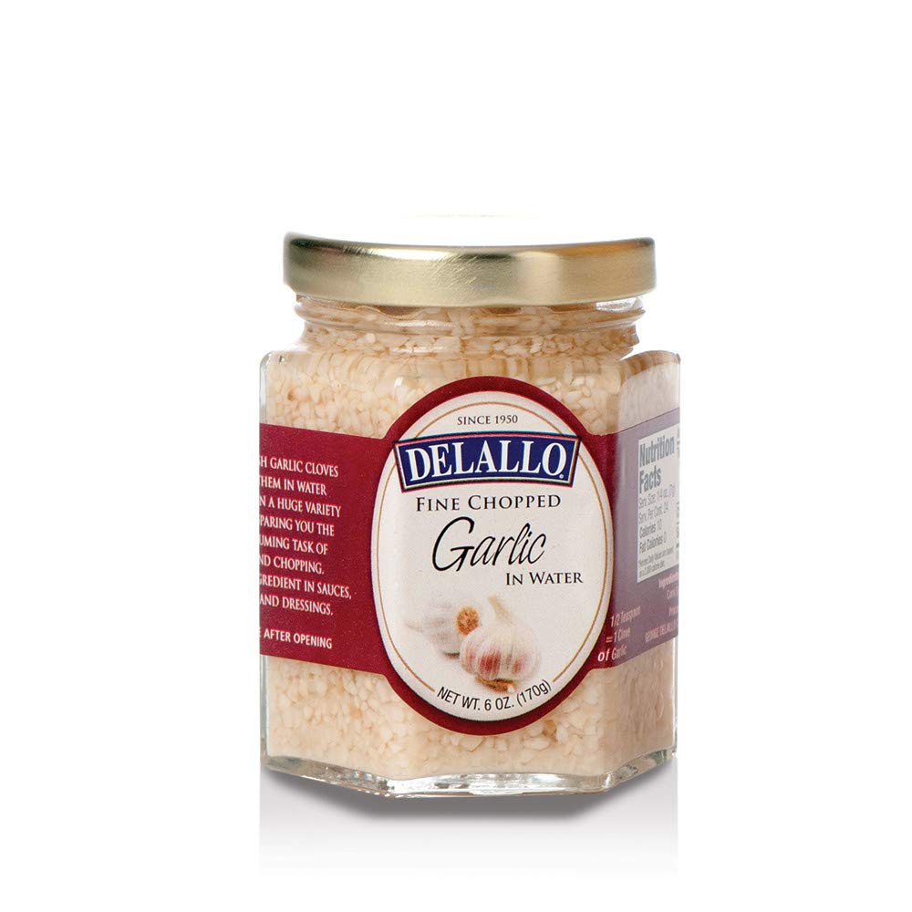 DELALLO GARLIC MINCED WATER, 6 OZ (12 pack)
