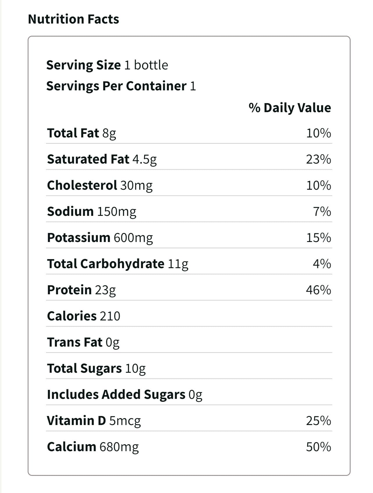 A-ONE Fairlife UFM 2% Reduced Fat Milk, 14 Fl Oz Bottles, Pack of 6