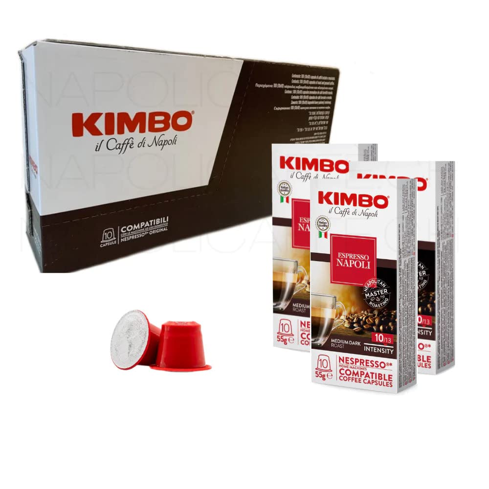 KIMBO Espresso Napoli Nespresso compact pieces, 100% Arabica Coffee, 100 Count