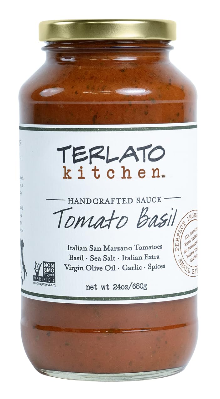 Terlato Kitchen Handcrafted Tomato Basil Sauce, 2 Jars, 24oz.