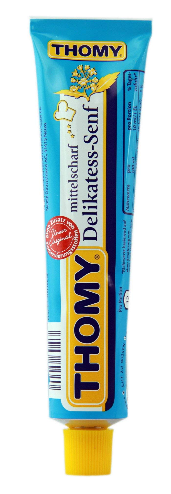 Thomy Delikatess Medium Mustard in Tube - 100 ml