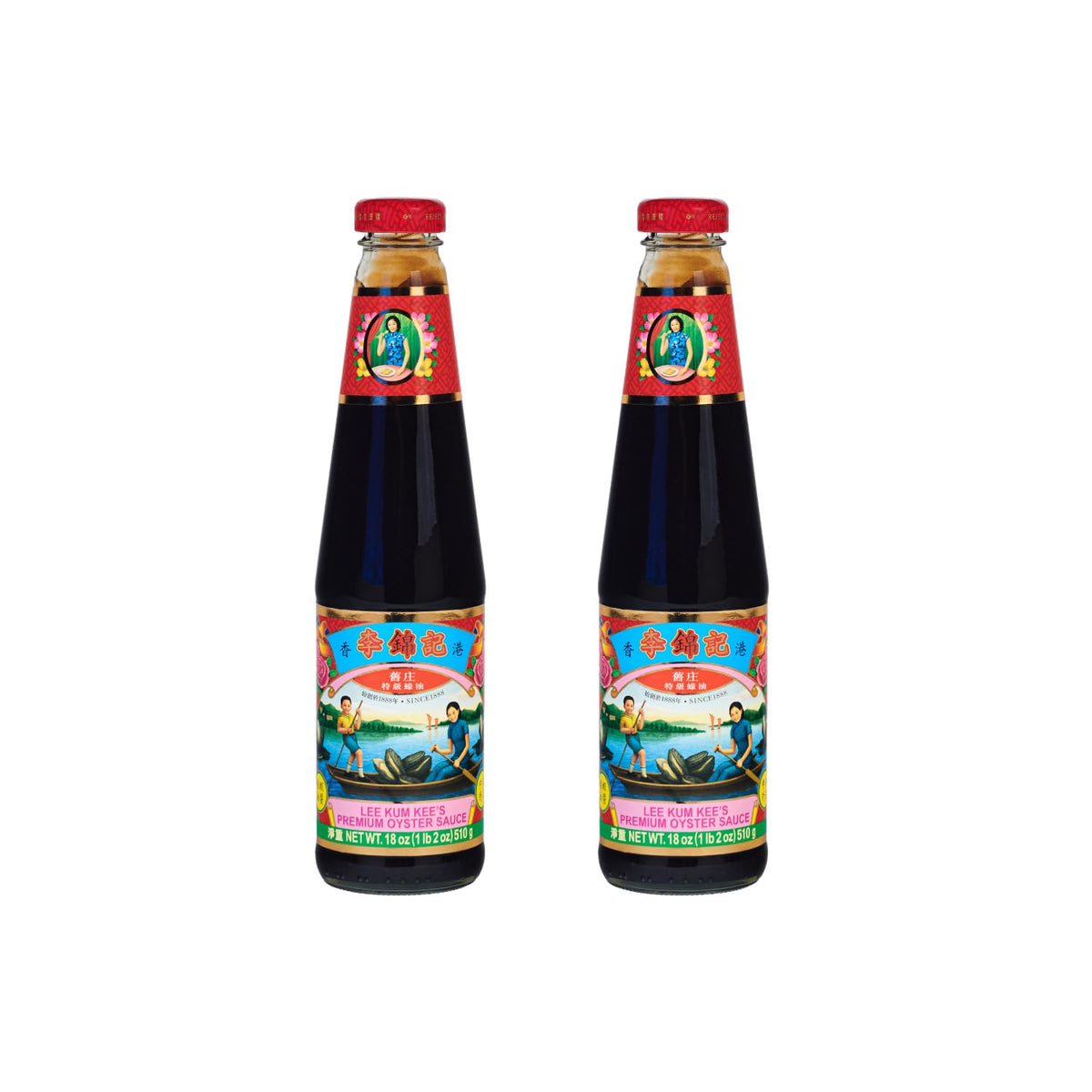 Lee Kum Kee Top-Grade Oyster Flavored Sauce (18 Oz - 2 Pack) Rich & Savory All-Purpose Seasoning Perfect For Marinades Stock Gravy Stews And Stir-Fry