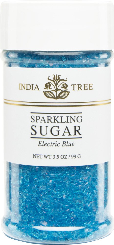 India Tree Electric Blue Sparkling Sugar, 3-1/2 oz.