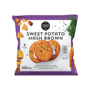 Strong Roots Sweet Potato Hash Brown Patties, 13.22 Oz (Frozen)