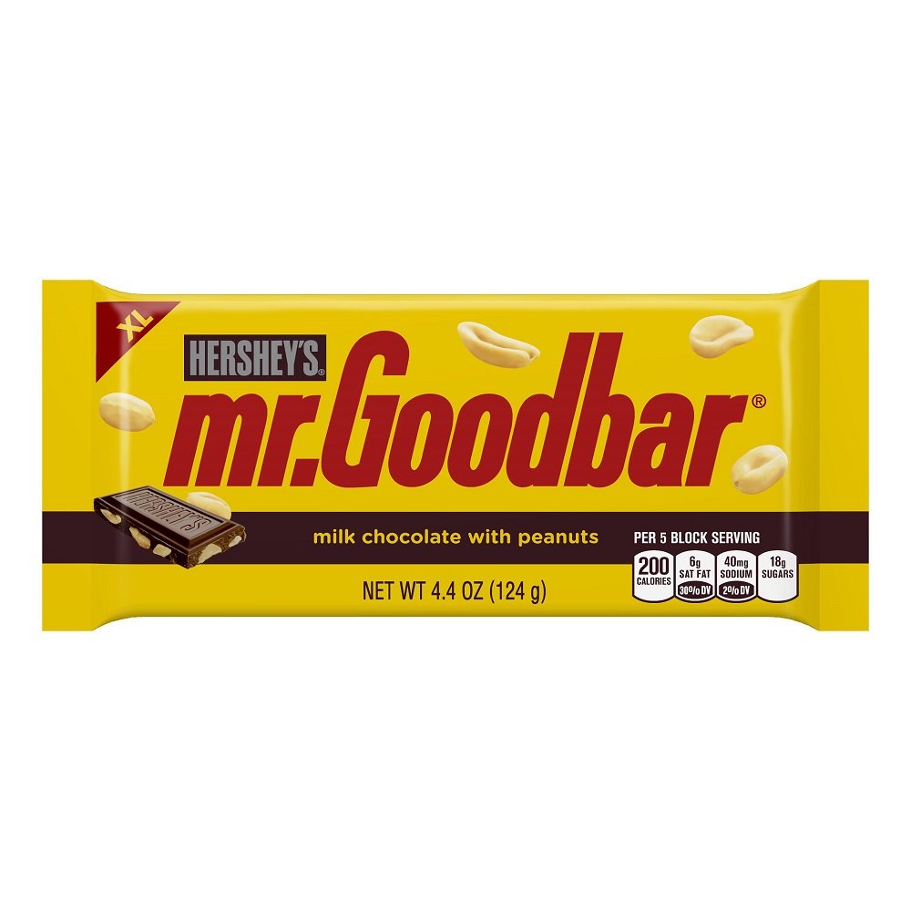 Mr. Goodbar Chocolate Candy Bar with Peanuts, 4.4 Oz, Pack of 12