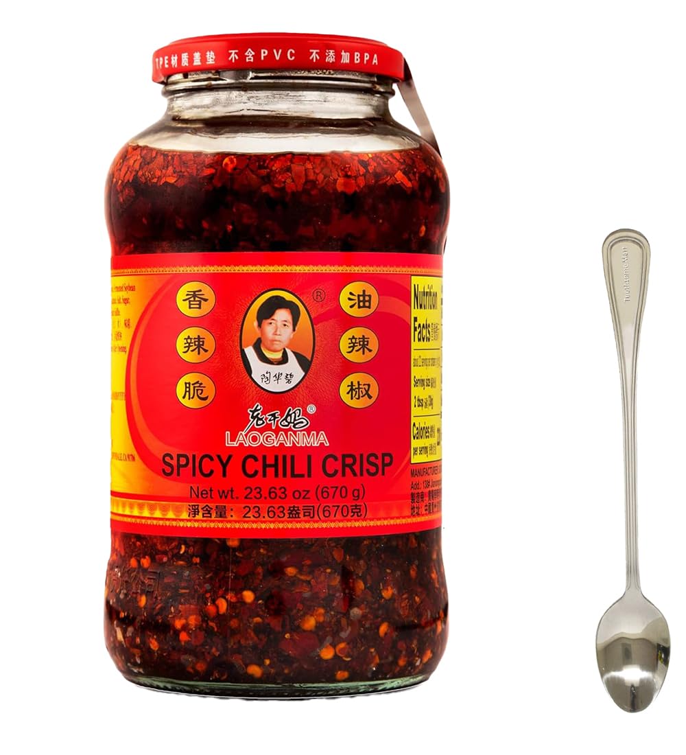 laoganma spicy chili crisp sauce Xiang La Cui Comes with a free Toothsome Mart spoon (pack of 1, 23oz)