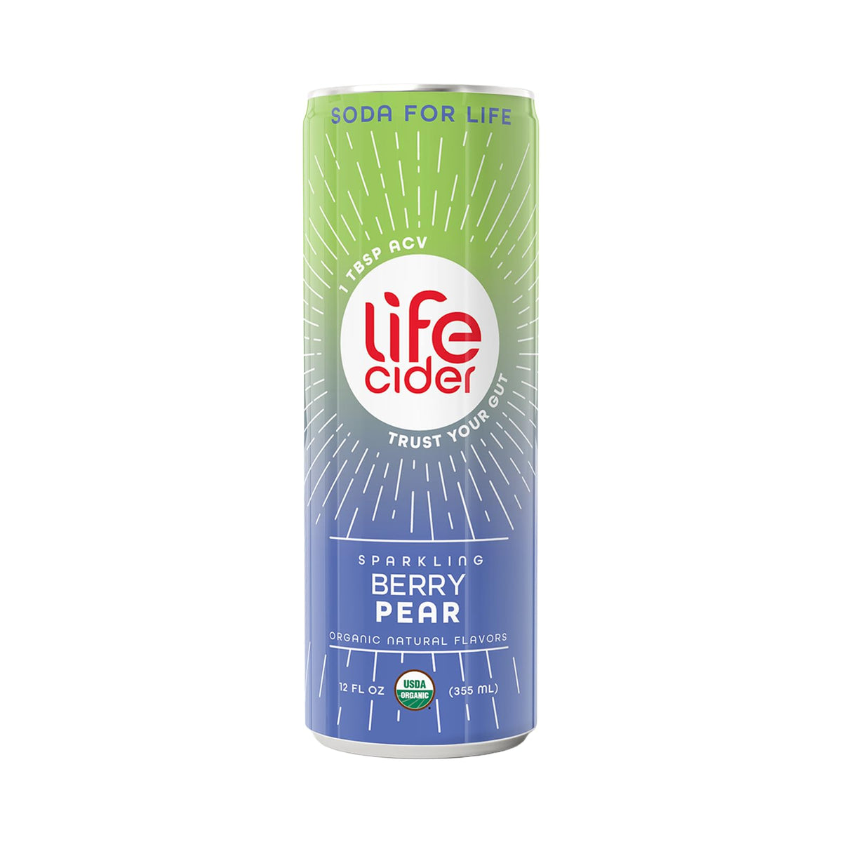 Life Fruit Beverage Berry Pear Apple Fruit Beverage Vinegar Soda 12 Pack Organic Sparkling Avc Drink Natural Flavors Promotes Gut Health Vitamins C B12 Zinc D3