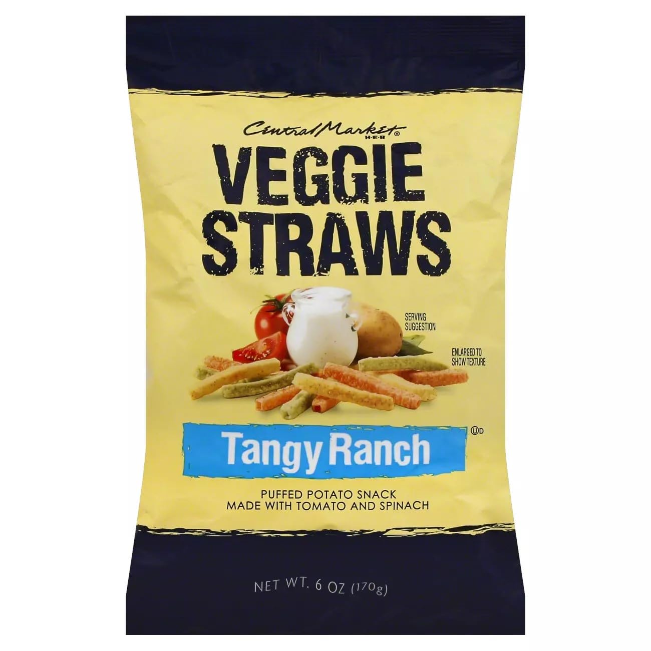 Generic Central Market Tangy Ranch Veggie Straws 6 oz 2 bags