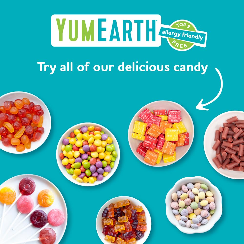 YumEarth Gummy Bears, Assorted Flavors, 10 Snack Packs Per Bag (Pack of 12)