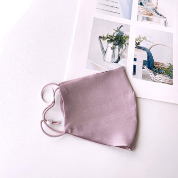 Roseward 100% Mulberry Silk Face Mask For Women Fashion Masks Reusable With Filter Pocket-Light Purple