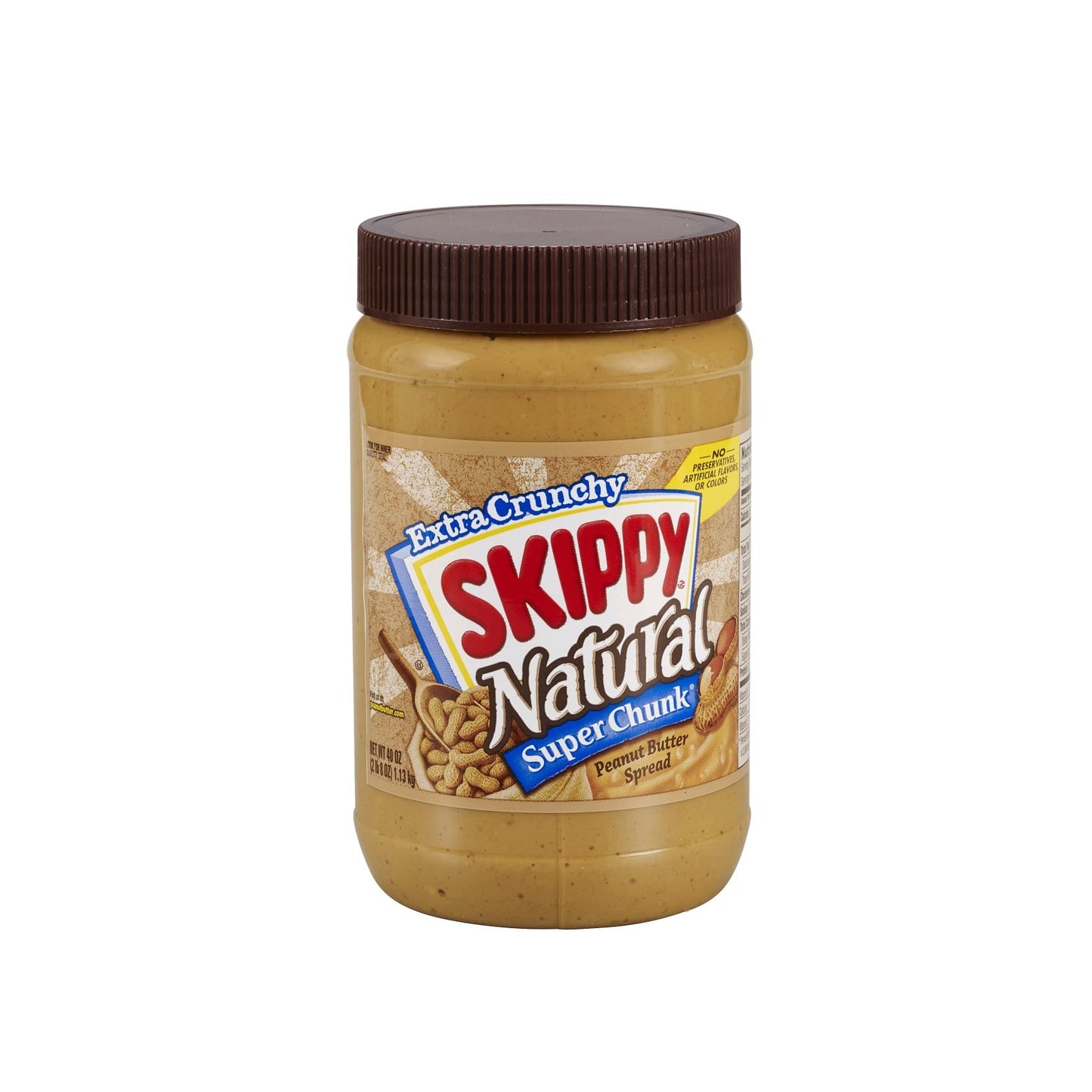 Skippy Natural Super Chunk Peanut Butter Spread 40 Ounce