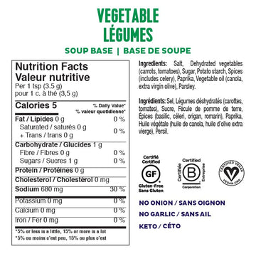 Fody Foods Vegetable Soup Base | Low Fodmap Certified | Gut Friendly No Onion No Garlic | Ibs Friendly Kitchen Staple | Gluten F