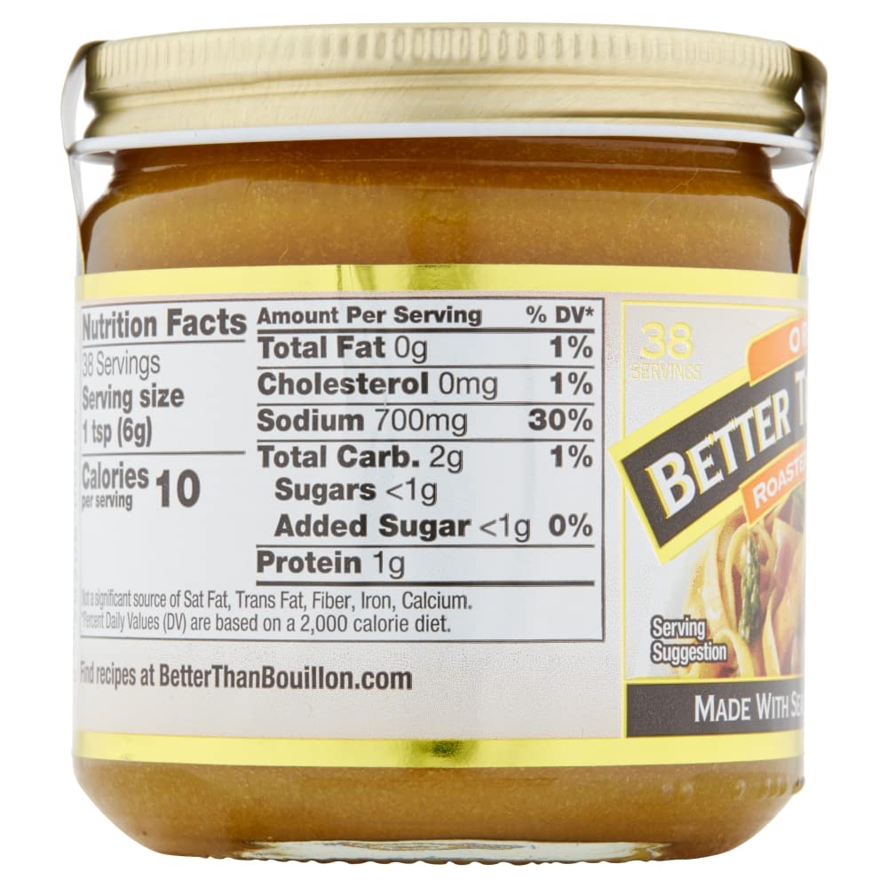 Better Than Bouillon Organic Roasted Chicken Base, Made With Seasoned Roasted Chicken, Usda Organic, Contains 38 Servings Per Jar 8 Ounce (Pack Of 1)