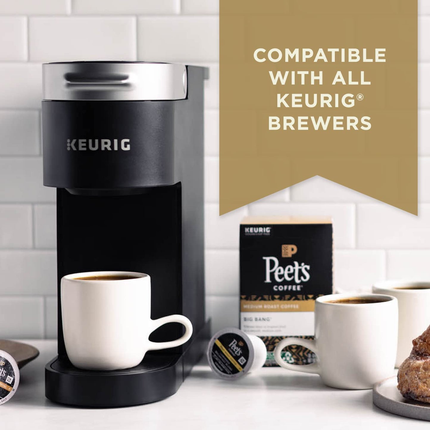 Peets Coffee Dark Roast K-Cup Pods, Major Dickasons Blend, 24 Count (Pack of 4)