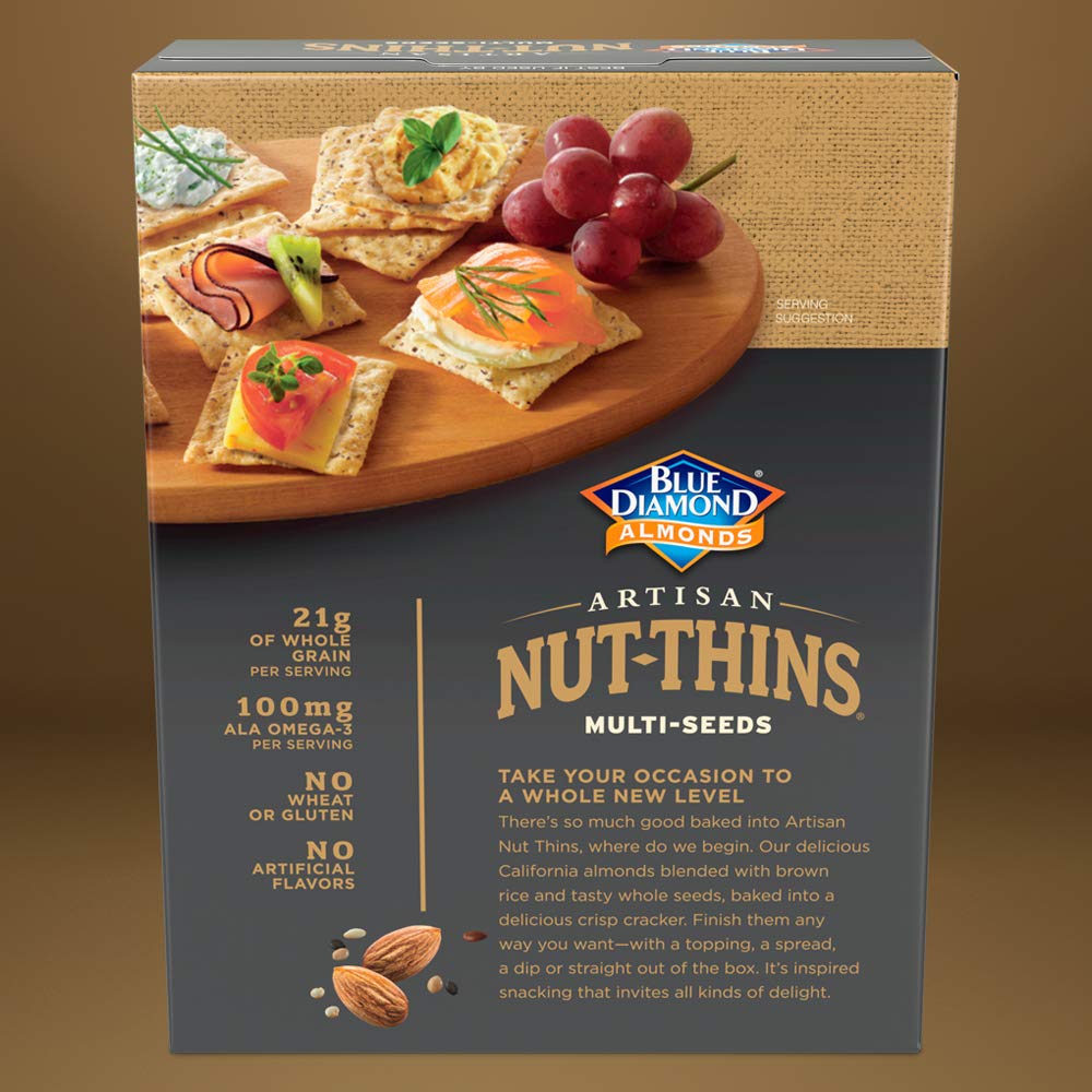 Blue Diamond Almond Cracker Crisps, Multi-Seed, 4.25 oz