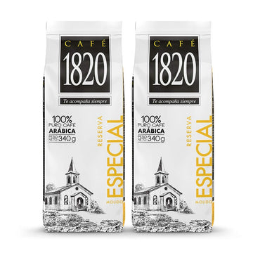 Caf 1820 Special Reserve, Premium Costa Rican Ground Coffee, 100% Arabica, Medium/Dark Roast, High Altitude Blend With Aroma &