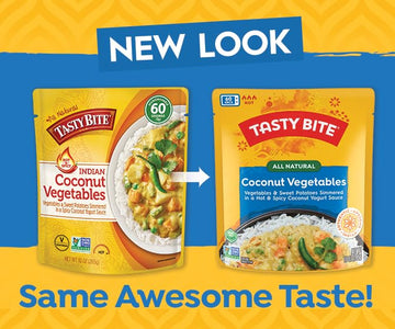 Tasty Bite Hot & Spicy Coconut Vegetables, 10 Ounce, Pack of 6, Ready to Eat, Microwavable Entree, Vegetarian, Packaging May Var