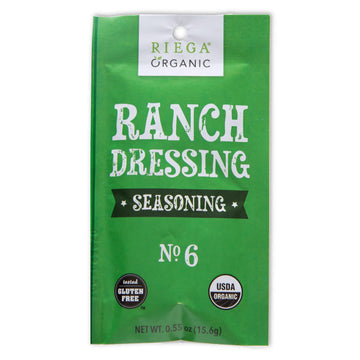 Riega Organic Ranch Dressing Seasoning Perfect Mix for Ranch Seasoning Salad Dressing and Ranch Dip 0.55 Ounce (Pack of 8)