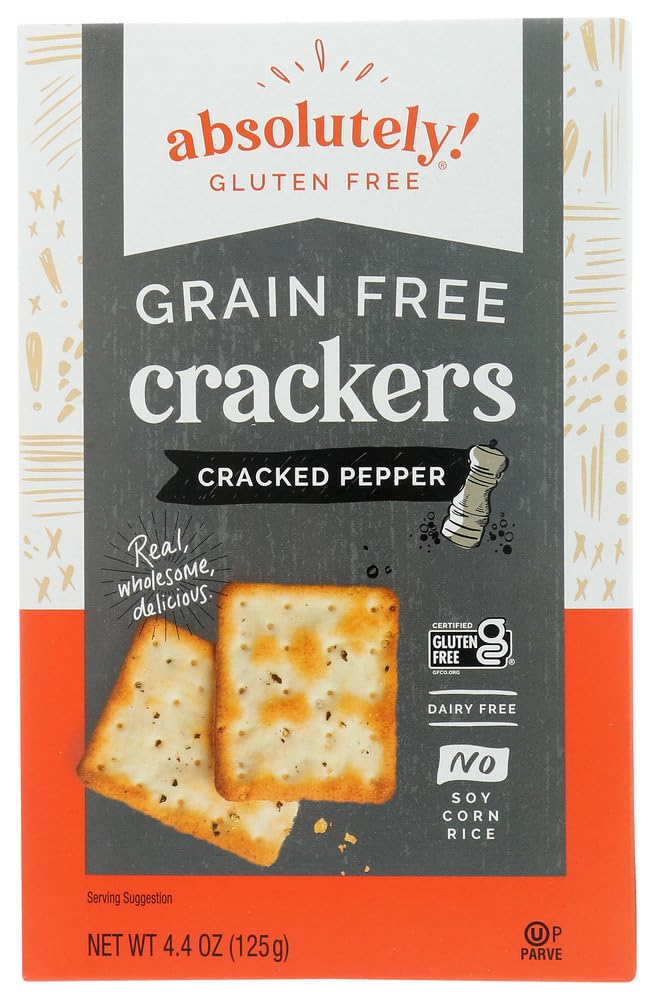 Absolutely Gluten Free Cracked Pepper Crackers 4.4 OZ (Pack of 1)