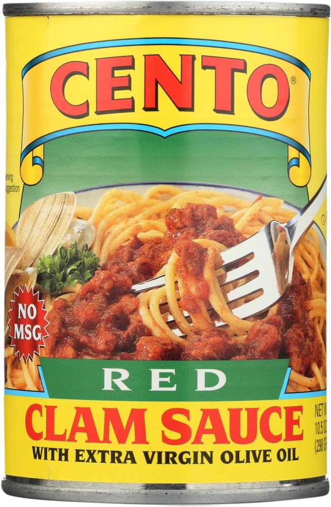 Cento Red Clam Sauce with Extra Virgin Olive Oil 10.5 Ounce (Pack of 6)
