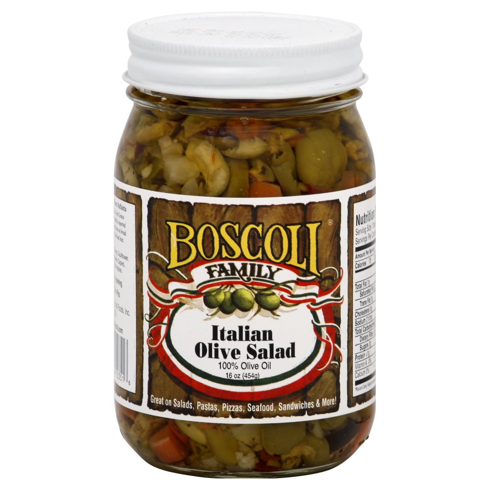 Boscoli Family Italian Olive Salad, 16 OZ (Pack of 6)