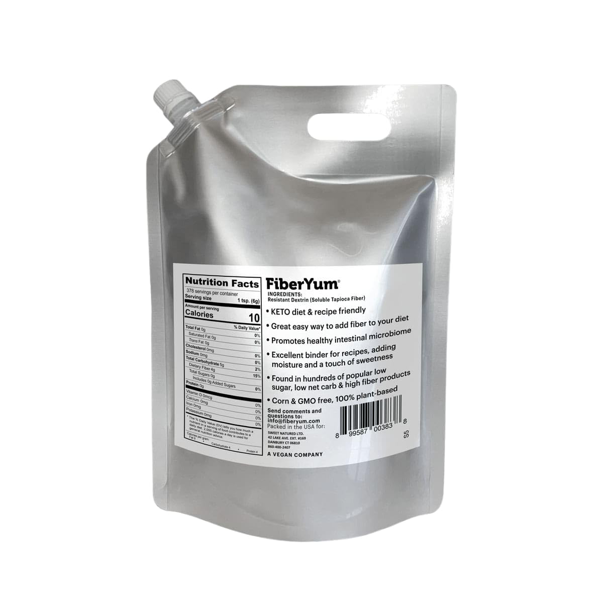 FiberYum Pre-biotic Tapioca Fiber Syrup - Non-GMO, 80 oz, Substitute for Corn Syrup