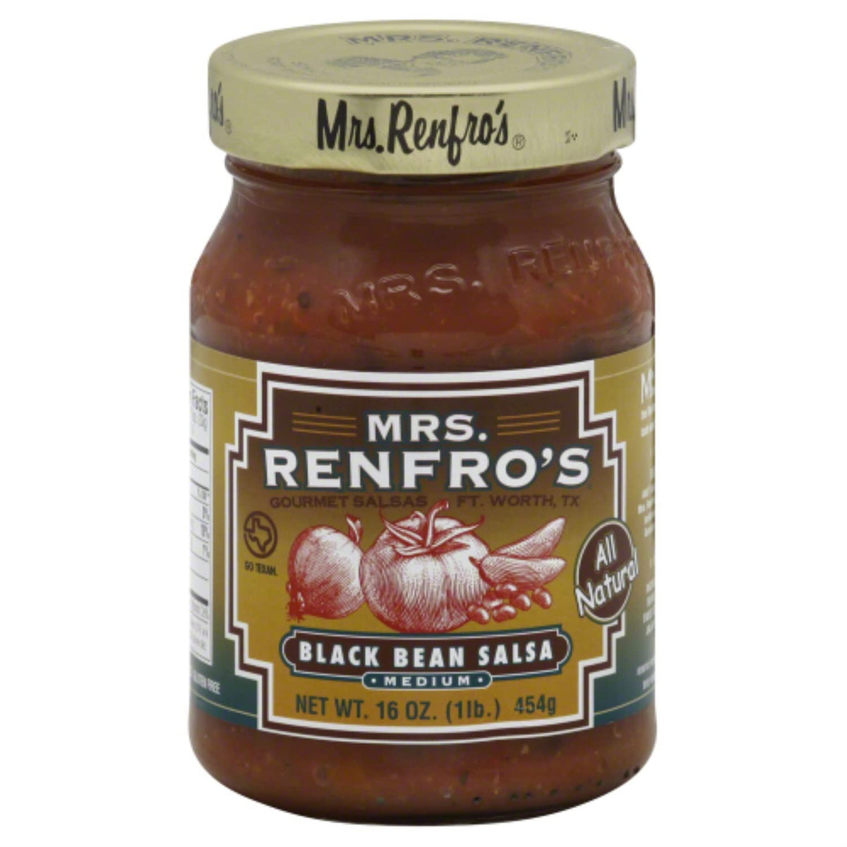 Mrs. Renfros Black Bean Salsa, 16 oz (6 Pack)